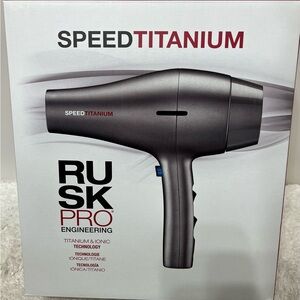 Rusk Speed Titanium Hair Dryer - Silver NEW IN BOX